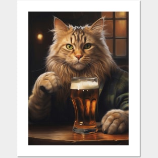 Funny Cat Beer Posters and Art